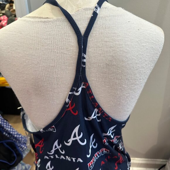 Atlanta Braves Womens Racerback Tank Top Large By Concepts Sport NEW - Picture 3 of 7